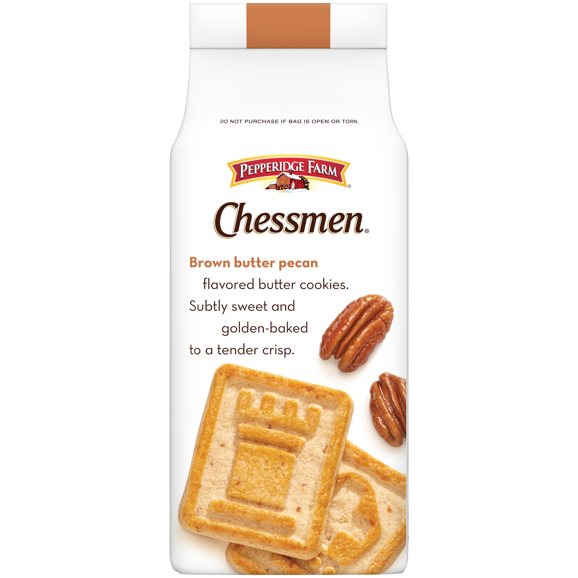 Pepperidge Farm Chessmen Brown Butter Pecan Flavored Cookies, 7.25 oz Bag