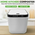 thumbnail image 2 of Nutrichef 3L Electric Kitchen Composter - Composts Organic Material & Food Scraps  Countertop Automatic Compost Bin  Dry, Crush, & Cooling Functions  Perfect for Kitchens & Apartments  White, 2 of 7