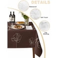 thumbnail image 2 of Brown Flowers Table Cloth, Waterproof Tablecloth for Rectangle Tables, Pastoral Abstract Floral Minimalist Art Reusable Washable Fabric Table Cover for Restaurant Kitchen Dining Tables 60"x102", 2 of 9