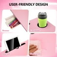 thumbnail image 2 of PHANCIR Foldable Lap Desk, 23.6 Inch Portable Wood Laptop Desk Table Workspace Organizer Bed Tray with iPad Slots, Cup Holder and Drawer, Anti-Slip for Working Reading Writing, Eating, Watching-Pink, 2 of 7