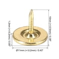 thumbnail image 3 of Uxcell 11mmx10mm Clavos de Madera de Cabeza Plana Color Dorado Paquete de 50, 3 of 5