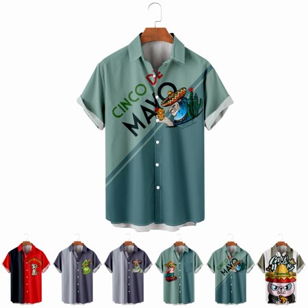 

LANLIN Men Dad Collared Polo Shirts Funny Relaxed-Fit Tops Up to 8XL