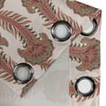 thumbnail image 4 of Ambesonne Asian Grommet Curtain, Dragon Spine Look Floral Art, 50"x120", Peacock Green Salmon, 4 of 5