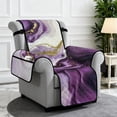 thumbnail image 2 of TSOVTHRID Purple Gold Marble Texture Print Recliner Slipcover Non Slip Lazy Boy Chair Covers for Reclining Chair with Pocket Soft Couch Cover 1 Seat Recliner Sofa Slipcovers for Living Room, 2 of 7