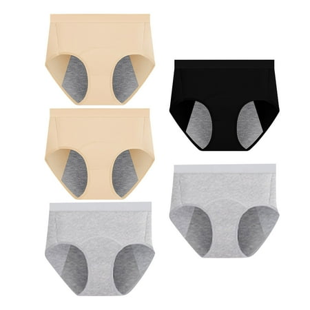 

Kddylitq Women s Breathable High Waisted Briefs Soft Bikini Panties Beige 3X