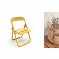 thumbnail image 1 of Mini Chair Shape Phone Holder,1Pc Foldable Universal Candy Color Cell Phone Stand Mobile Multi-Angle Cradle for Tablet Phone Yellow, 1 of 15