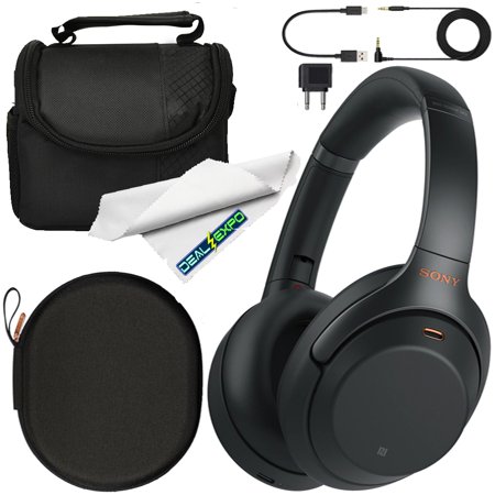 Sony WH-1000XM4 Wireless Noise- Canceling Over-the-Ear Headphones with Google Assistant - Black + Deal-expo KIt