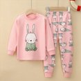 thumbnail image 2 of masbird Toddler Girls Boys Dailywear Outfits Set 2-piece Pajamas Sleepwear Pjs for Baby Spring Fall Winter Kids Loungewear Set for 6-24 Months 2t 3t 4t 5t 6t 7t 8t 9t(White,4-5 Y), 2 of 4