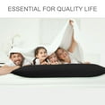 thumbnail image 2 of Unique Bargains Pillowcases 2 Pack 100% Cotton Body Pillow Covers Black 20" x 72", 2 of 8