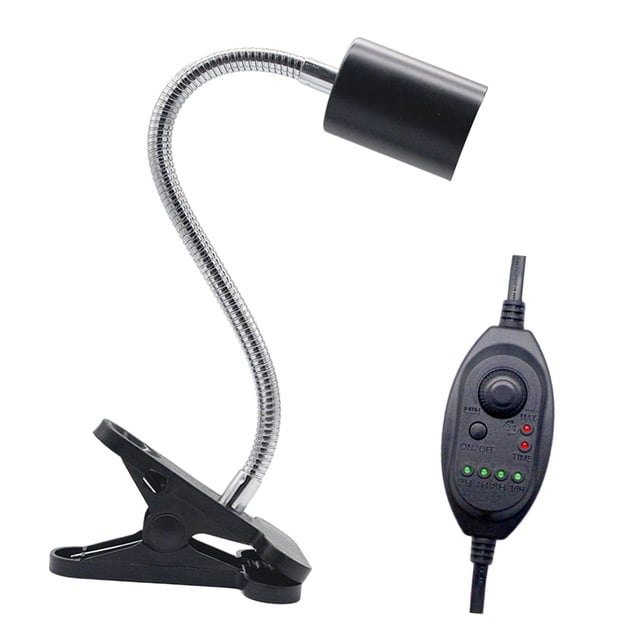 Luz para reptiles, lámpara de calentamiento para acuario con temporizador, lámpara de calor para tanque de tortuga, lámpara de calor con abrazadera Yuyangstore Lámpara calefactora para reptiles