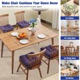 thumbnail image 4 of XIECUVA Chair Cushions for Dining Chairs, Set of 4, Memory Foam Kitchen Chair Cushions with Quilted Non-Slip Rubber Backing, 15.5" x 15.5" x 3.5", Dark Purple, 4 of 8