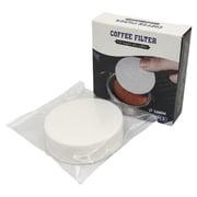 DLMCUH 100Pcs 51mm Espresso Paper Filters, Unbleached Natural Paper Disposable Filters, Fit Pour‑Over Drip Coffee Maker & Espresso Portafilter Puck Screen