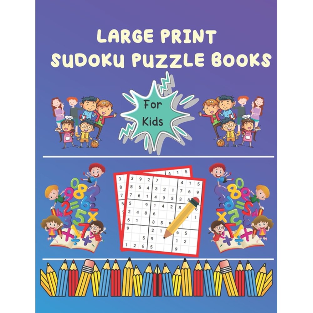 large print sudoku puzzle books for kids over 300