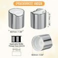 thumbnail image 2 of Uxcell 6pcs Aluminized Plastic Disc Top Caps, 24/410 Replacement Press Caps Durable Dispensing Lids for Squeeze Bottles, Refillable Bottles, Plastic, Empty, Shampoo Bottles, Silver White, 2 of 7
