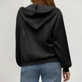 thumbnail image 6 of bnaln Hoodies for Women Waffle Casual Long Sleeve Sweatshirts Oversized Zip Up Jackets Loose Hooded Sweatshirt Coats Workout Gym Sports Outdoor Sportwear Activewear with Pockets, 6 of 9