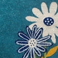 thumbnail image 5 of 17" X 29" Blue and White Coir Floral Welcome Outdoor Door Mat, 5 of 7