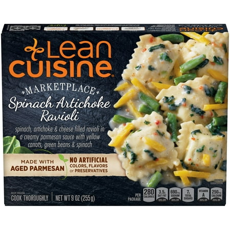 (2 Pack) LEAN CUISINE MARKETPLACE Spinach Artichoke Ravioli 9 oz. (Best Lean Cuisine Meals 2019)