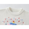 thumbnail image 5 of JIAYUE Girls Sweater Long Sleeve O-Neck Winter Knit Hand Embroidered Floral Design Soft Yarn Pullover For Baby Toddler Birthday Party Outfit Casual Warm Cozy Trendy Children Tops, 5 of 9