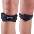 thumbnail image 2 of Athletec Sport Patella Knee Strap For Pain Relief and Stabilizer Support for Hiking, Soccer, Basketball, Running, Fitness, Tendinitis, Jumpers Knee, and more - Size XL/XXLin Black (One Pair), 2 of 5