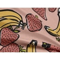 thumbnail image 4 of oneOone Rayon Peach Fabric Banana & Strawberry Fruits Sewing Material Print Fabric By The Yard 56 Inch Wide, 4 of 6