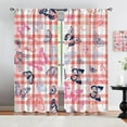 thumbnail image 6 of Geometric Striped Plaid Blackout Curtains, Cartoon Animal Butterfly Curtains Room Darkening, Pattern Clear Divider Patio Doorway Sliding Glass Door Rod Pocket Thermal Insulated Drapes-W42xL54in, 6 of 6