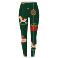 thumbnail image 3 of MKLEKYY Pantalones deportivos para mujer, leggings con estampado navideño para mujer, leggings de ejercicio para fitness, pantalones de yoga 4515, 3 of 3