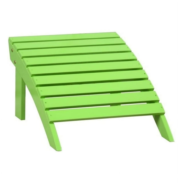 Linon Ottoman d'Extérieur Adirondack Robuste en Bois d'Acacia Massif Vert