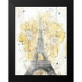 thumbnail image 2 of OnRei 19x24 Black Modern Framed Museum Art Print Titled - Eiffel Bloom Yellow, 2 of 5