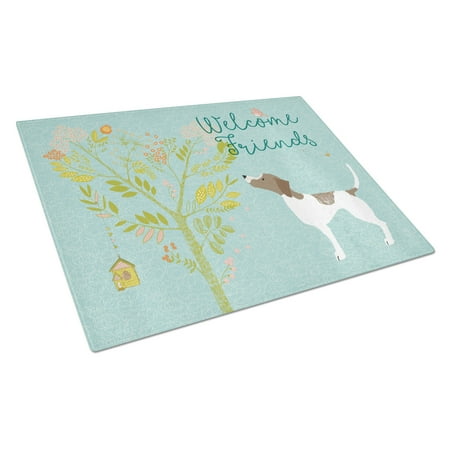 

Caroline s Treasures Welcome Friends Pointer Glass Cutting Board Large