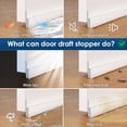 thumbnail image 6 of Fmxomd Door Draft Stopper, Self-Adhesive Weather Stripping Seal for Cold Insulation, Bottom/Under Sweep for Exterior & Interior Doors, Seal Blocker Noise, Brown, 39.5"L x 1.77"W, 6 of 8
