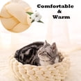 thumbnail image 5 of Lits pour Chats pour Chats d'Intérieur Chiens, Chaton Chaton Chaton Lit Rond Doux Polyester Coton Coussins pour Animaux de Compagnie Lits Lavables, 5 of 5