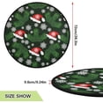 thumbnail image 2 of Coolnut Christmas Hat Leaves Christmas Tree Mats Waterproof Tree Skirt, Winter Snowflake Xmas Tree Stand Tray Mat Floor Protector Pad for Holiday Party Decoration, 28.3", 2 of 6