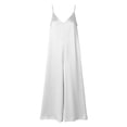 thumbnail image 4 of Tqyyweavej Jumpsuits for Women Sleeveless One Piece Deep V Neck Palazzo Overalls Wide Leg Spaghetti Strap Satin Romper with Pockets, 4 of 8