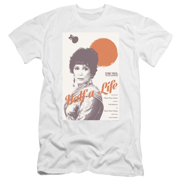 Star Trek Tng Season 4 Episode 22 Premium Canvas Adult Slim Fit 30/1 T-Shirt White