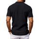 thumbnail image 5 of Casual de Manga Corta de los Hombres Medio Botón Solapa Blusa Superior, Tela de Poliéster Transpirable para Todo el Uso de Temporada, 5 of 7