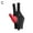 Black red 1pc, variant on Billiard Glove 3 Fingers Pool Table Training Glove Breathable Slip-proof, Q8Y0