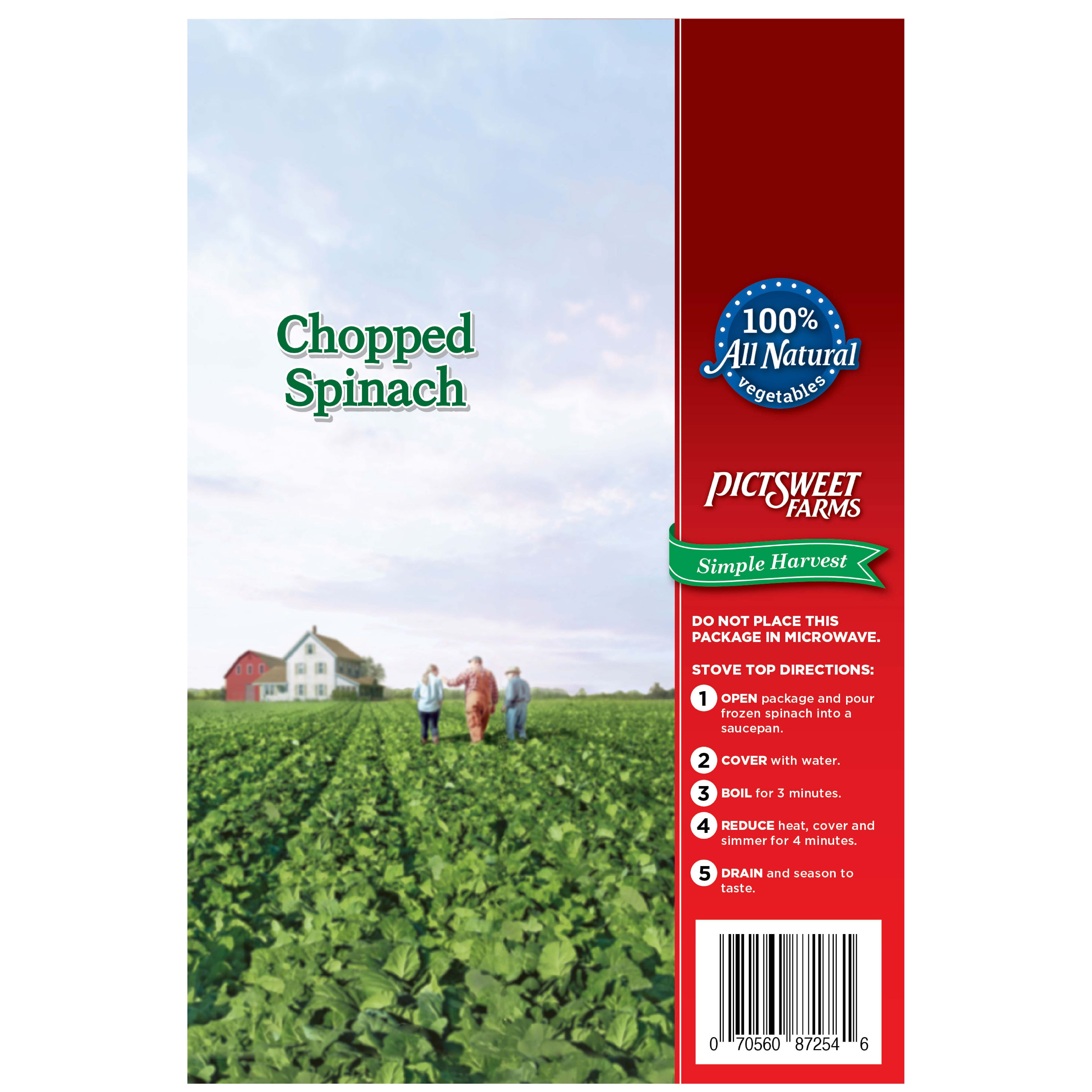 Pictsweet Farms Frozen Chopped Spinach, Simple Harvest, 24 oz