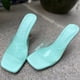 thumbnail image 4 of Pantuflas de tacón alto con punta abierta y tacón de cristal transparente bonito informal para mujer Wmkox8yii ytu808, 4 of 5