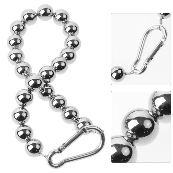 LEORX 1Set Flagpole Weight Ring Stainless Steel Silver for Preventing Flag from Flying Off 11.8x0.94x0.55in