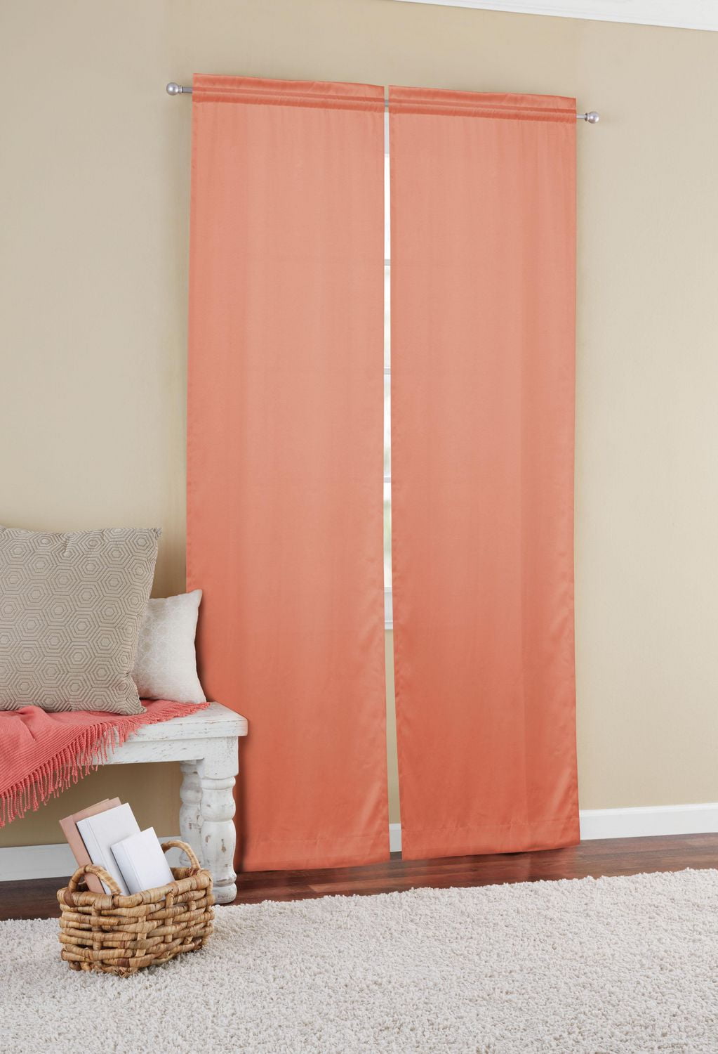 Mainstays Room Darkening 84" Rod Pocket Window Panel Pair