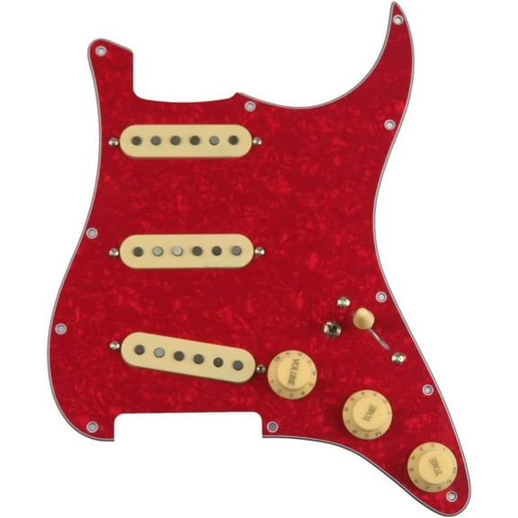 Upgrade SSS Prewired Guitar Strat Pickguard Set Alnico V Single Coil Pickup Coil Splitting Switch for Fender ST Electric Guitar Part Replacement