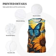 thumbnail image 3 of Honeii Colorful Cloud Butterfly Sunflower print basktball shirt for men and women, Unisex basketball jersey for Theme party-Small, 3 of 6