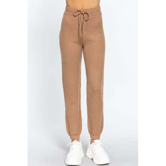 Drawstring Sweater Long Pants - L