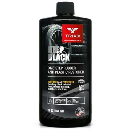 TRIAX Deep Black Tire, Trim, and Bumper Restore and Conditioner (12 Ounce)