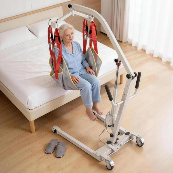 Lift Sling Support, Medical Patient Lift Slings Large with Commode Opening, Full Body Mesh Transfer Lift Sling, Shower Sling Toilet Sling for Elderly & Patient up to 510 lbs