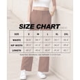 thumbnail image 4 of GIRUNS Cargo Pants For Women Wide Leg Pants Dark Brown XL Baggy Stretchy Streetwear Pants High Waisted Casual Streetwear With Pockets Pants For Women, 4 of 7