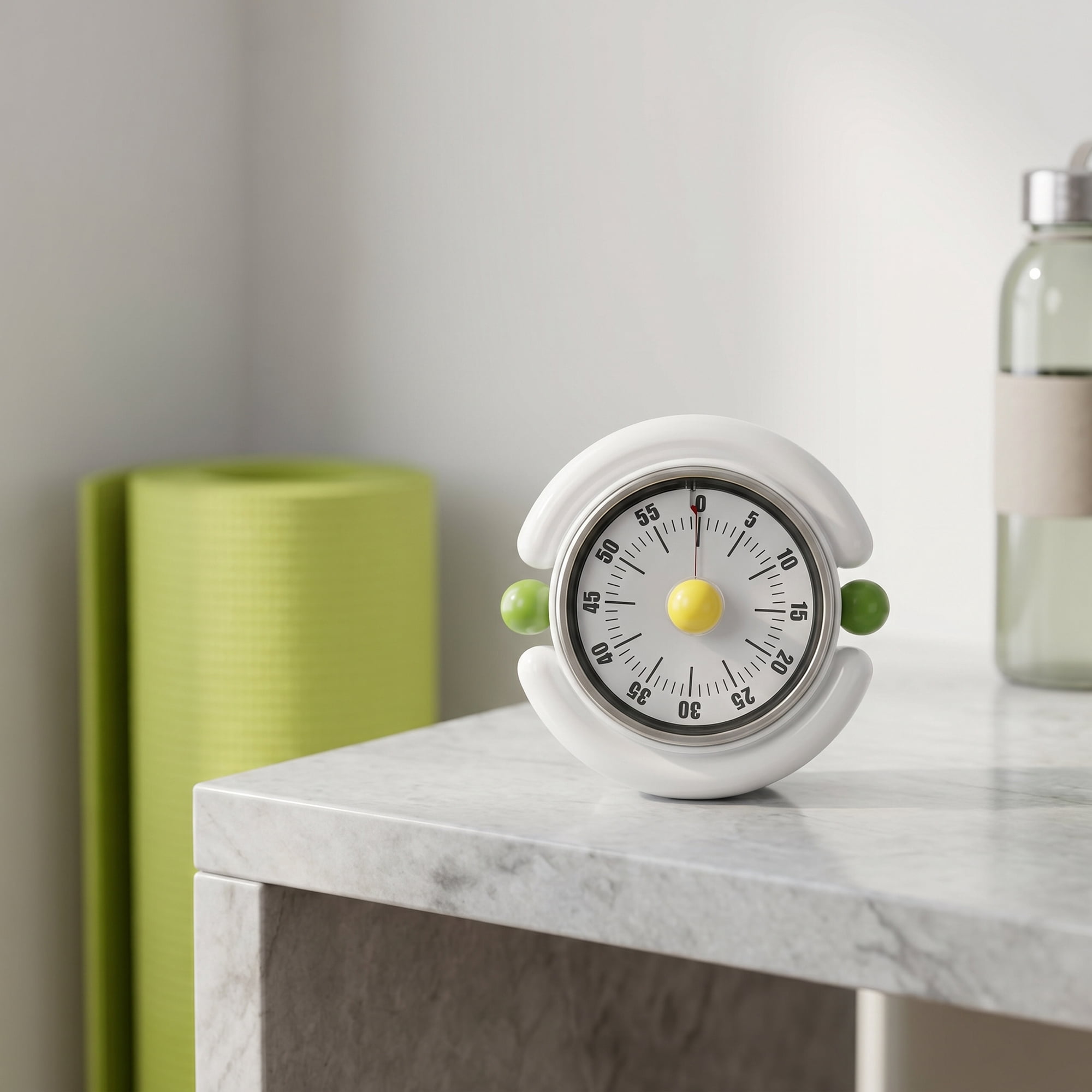 Unique Bargains Durable Loud Alarm Clock Magnetic Backing Timer White