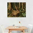 thumbnail image 2 of Vintage Easter Rabbit Framed Canvas Wall Art Bunny Wall Poster Wood Decor Landscape Framed Wall Art Easter Gift for Kids Family Bedroom Living Room picture 2, 2 of 6