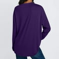 thumbnail image 5 of TKLPEHG Womens Oversized Long Sleeve T Shirts Basic Crewneck Tee Solid Comfortable Workout Fall Fashion Casual Clothes (Purple,S), 5 of 8