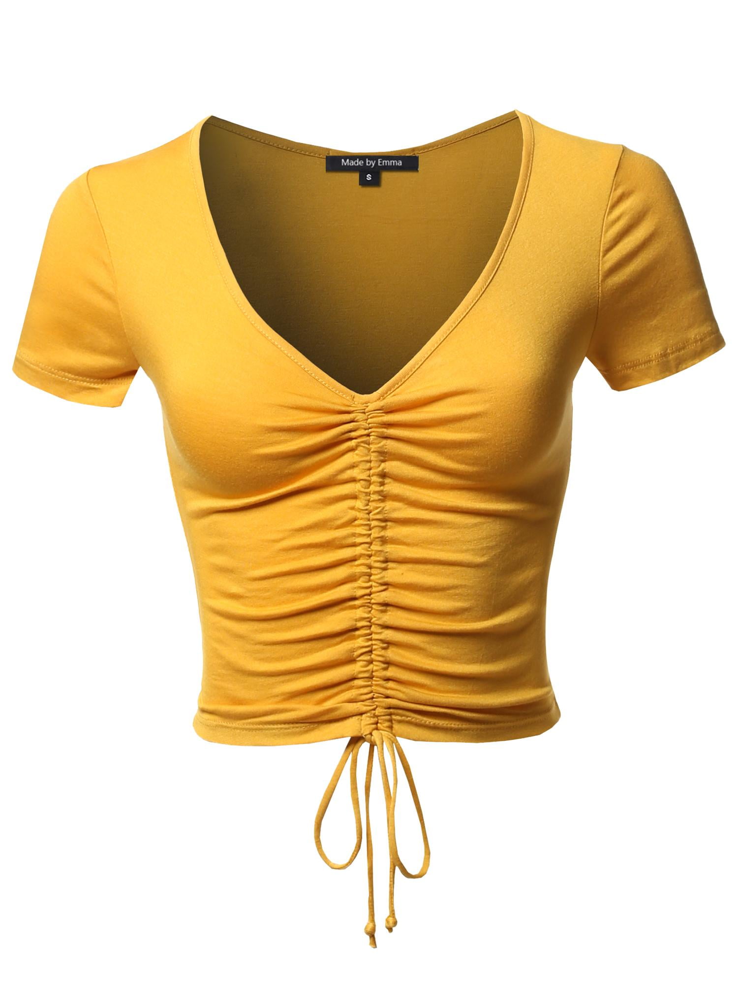 tie front drawstring top
